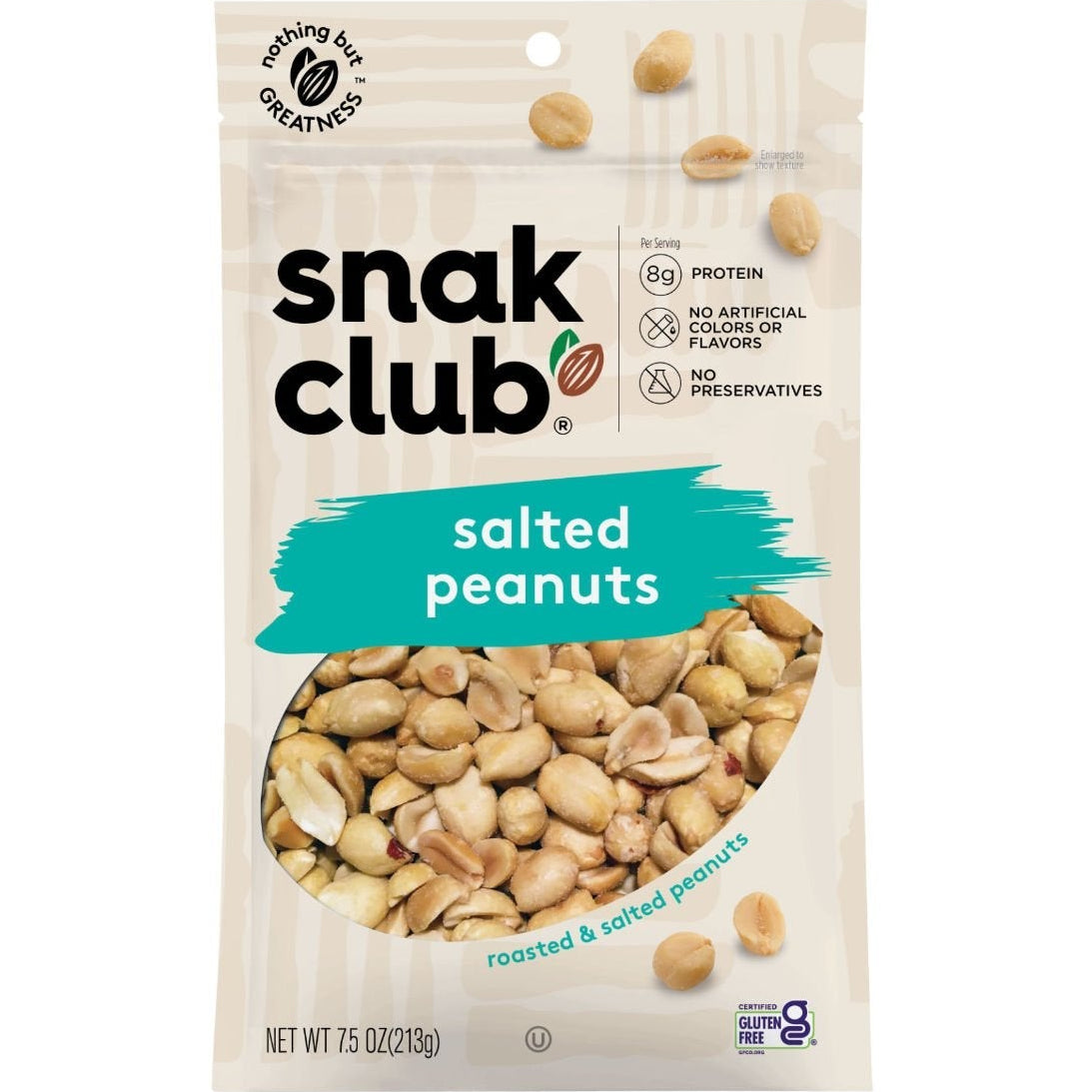 Snak Club: Salted Peanuts 6 bags image 0