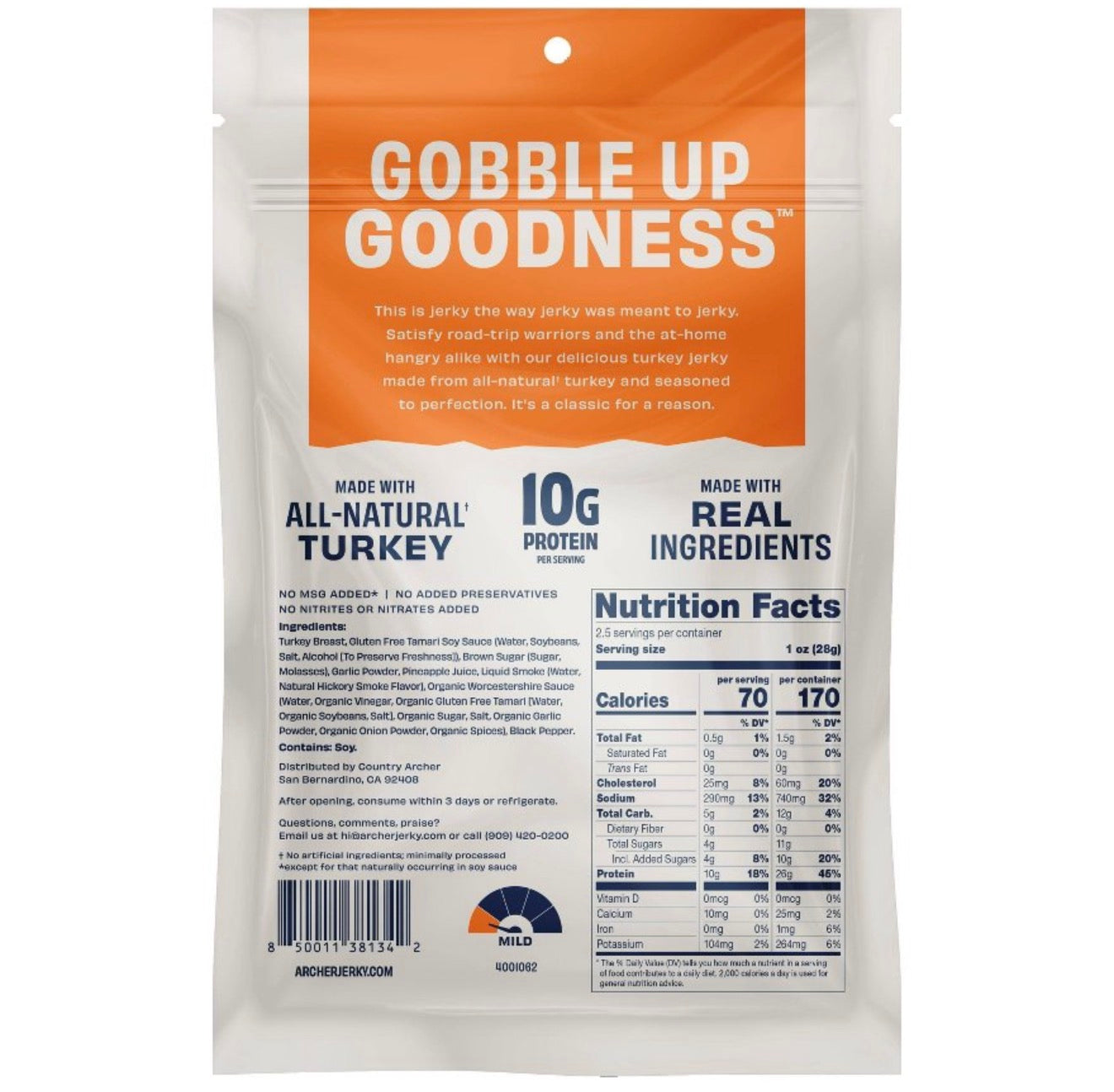 Country Archer Smoked Turkey 2.5 Oz