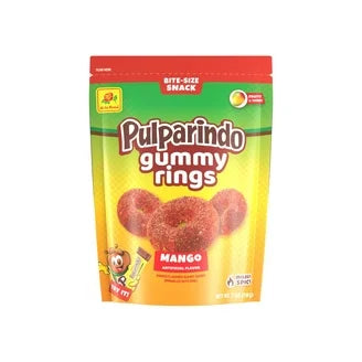Pulparindo Gummy Rings - Watermelon, Mango, and Tamarind Flavor - 9 oz bags
