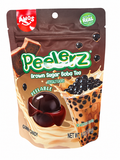 AMOS Peelerz Brown Sugar Boba Tea 6 oz front