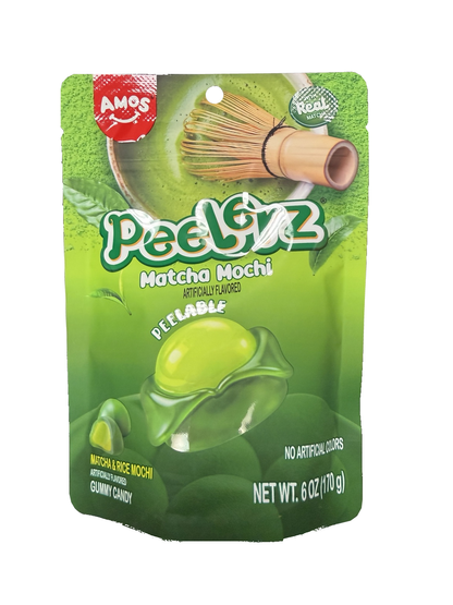 AMOS Peelerz Matcha Mochi 6 oz front on white background