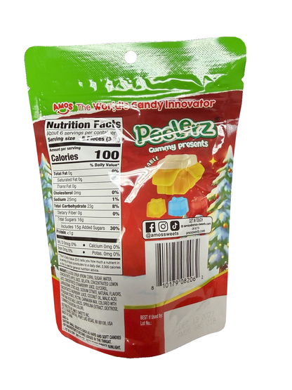 AMOS Peelerz Presents back label on white background, original package text preserved