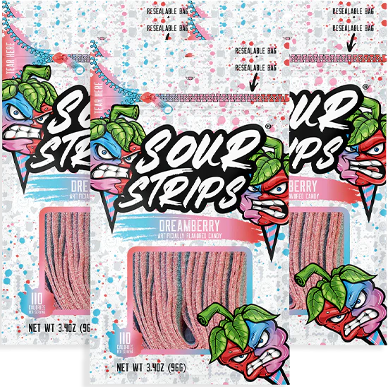 Sour Strips Dreamberry 3.4 oz